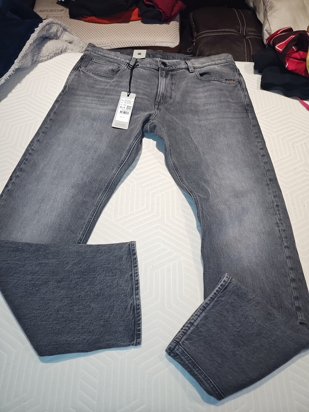 G-Star Men's Gray Straight Jeans
